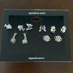5 Pairs Animal Earrings for sensitive ears